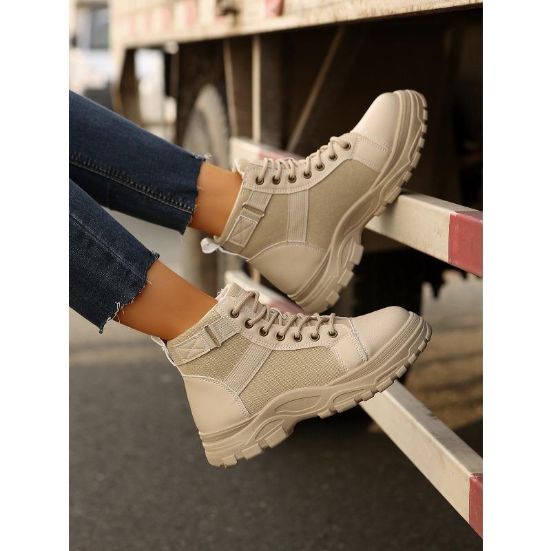 New Plus Size Women's Shoes Martin Boots Women's 2025 New Winter Platform Versatile British Style High Top