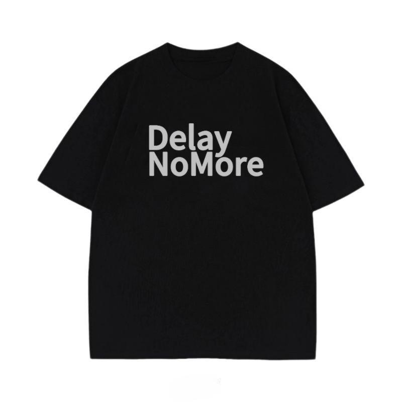 

Summer Men s Cotton Short-sleeved Light and Simple, with Letter Print, Half-sleeved Trendy Brand, Casual and Loose Couple s Wear 4XL