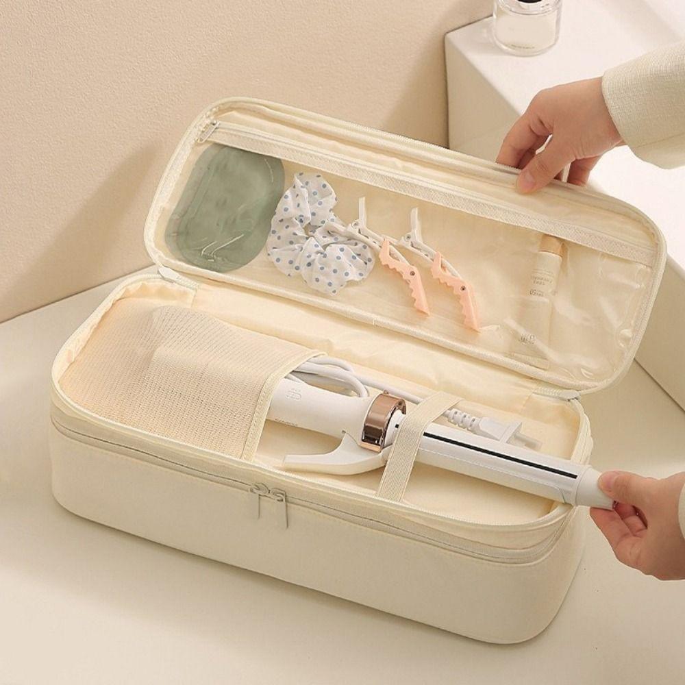 Nylon Double Layer Hair Dryer Bag Large Capacity Curling Iron Storage Bag  Hair Styling Tools