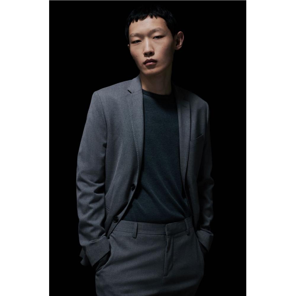 H M Suit Pants sliM Fit Dark Grey