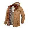 Padded Cotton-padded Jacket Medium and Long Casual Jacket Can Be Removed Hat Jacket Men's Lamb Wool Casual Coat Men's