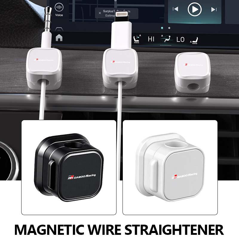 Magnetic Protector Cable Clip Organizer USB Charger Cable Holder Cable Management For Toyota GRsport Yaris Corolla Rav4 CHR