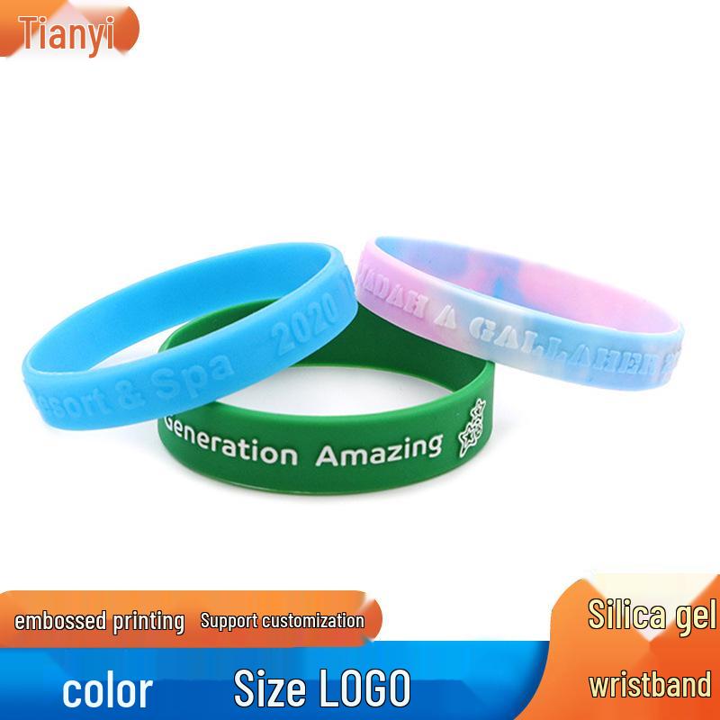 Embossed Letter Silicone Bracelets: Anti-Lost, Commemorative, Multi-Color Options for All Ages
