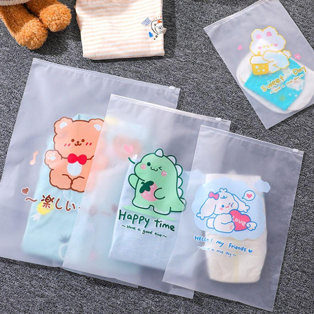 Cartoon Clothing Storage Bag PE Shoe Storage Bag Multifunction Clothing Zipper Pouch  Home&Travel