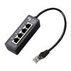RJ45 Ethernet Splitter Cable Adapter 1 To 4 Port Network Extension Connector Fast Speed for Home and Offices