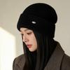 Loose Big Head Circumference Knitted Hat Winter Warm Knitted Stacking Hat Women's Thickened Wool Hat