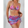 Swimsuit Three-piece Fashion Sexy Print Bikini Single Yarn
