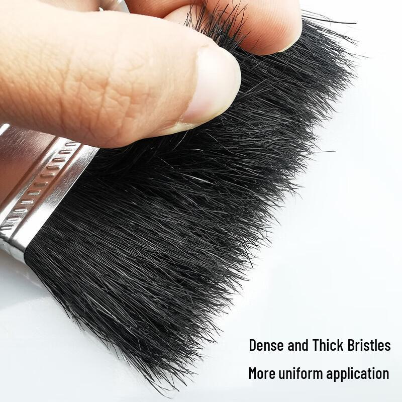 Shenglianxing Wood Handle Black Bristle Utility Brush Set (10-Pack)