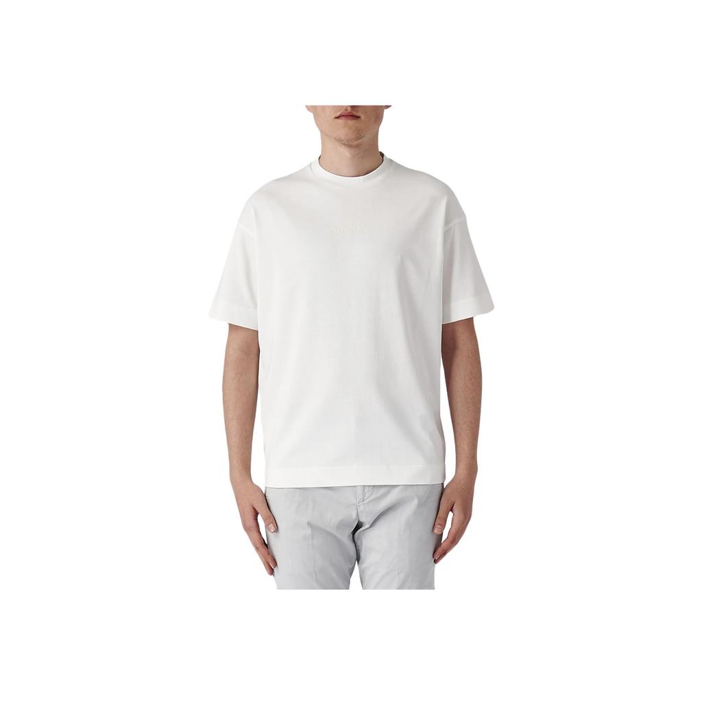 Emporio Armani Ss23 Solid Color Round Neck Casual Short Sleeve T-Shirt Men Tops White 3R1TV71-JWZZ1-0101