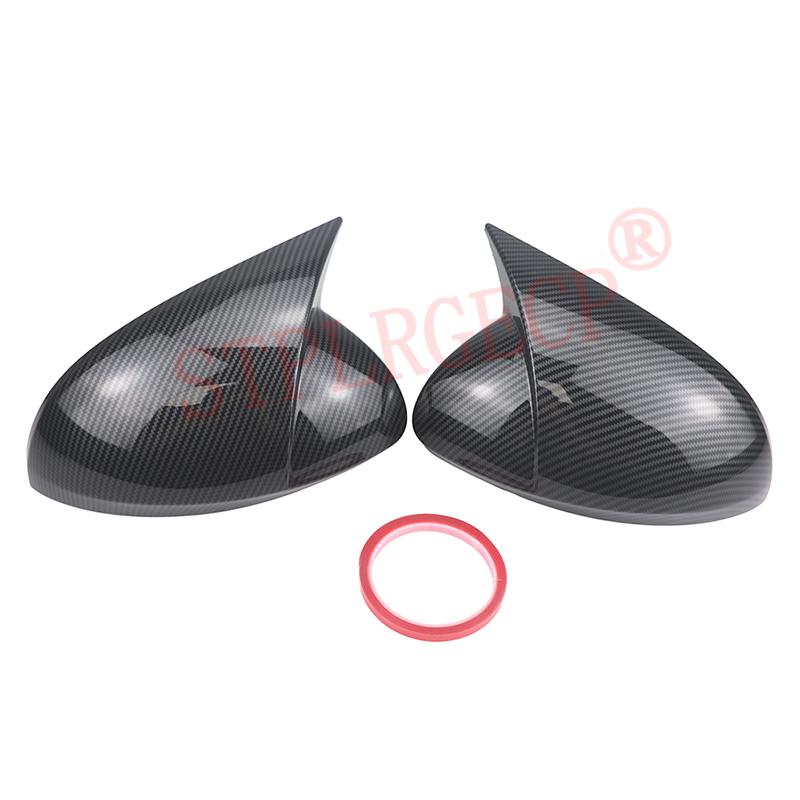 For Volkswagen VW Tiguan MK1 5N 2009-2016 Carbon Pattern Mirror Shell Rear View Mirror Cover Sticker Style Side Wing Mirror Caps