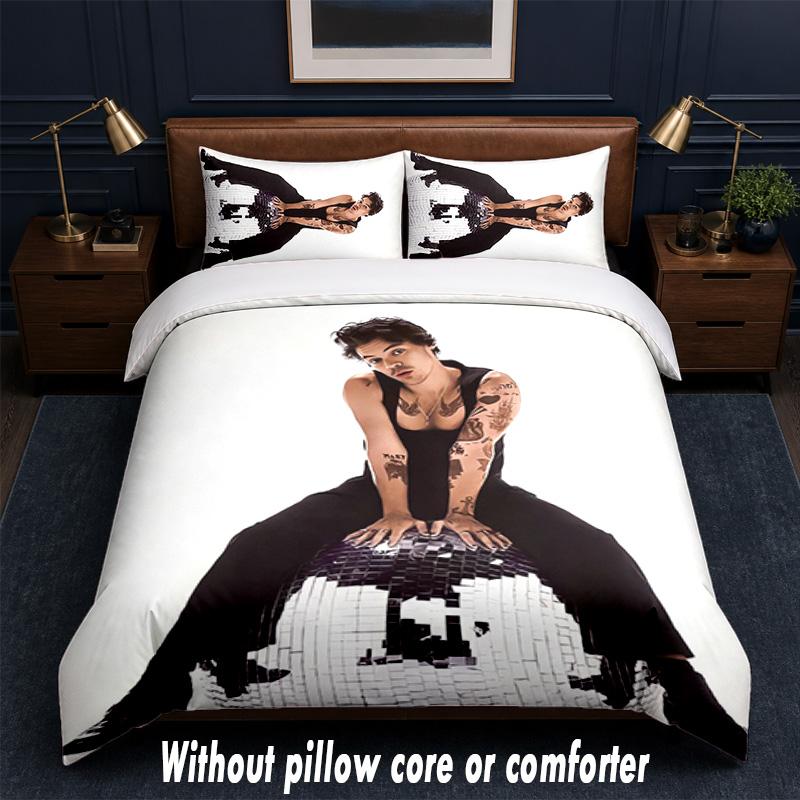 Harry Styles Design Bed Bedding Set 1 Duvet Cover + 2 Pillowcases Soft Breathable Household Bed Linens