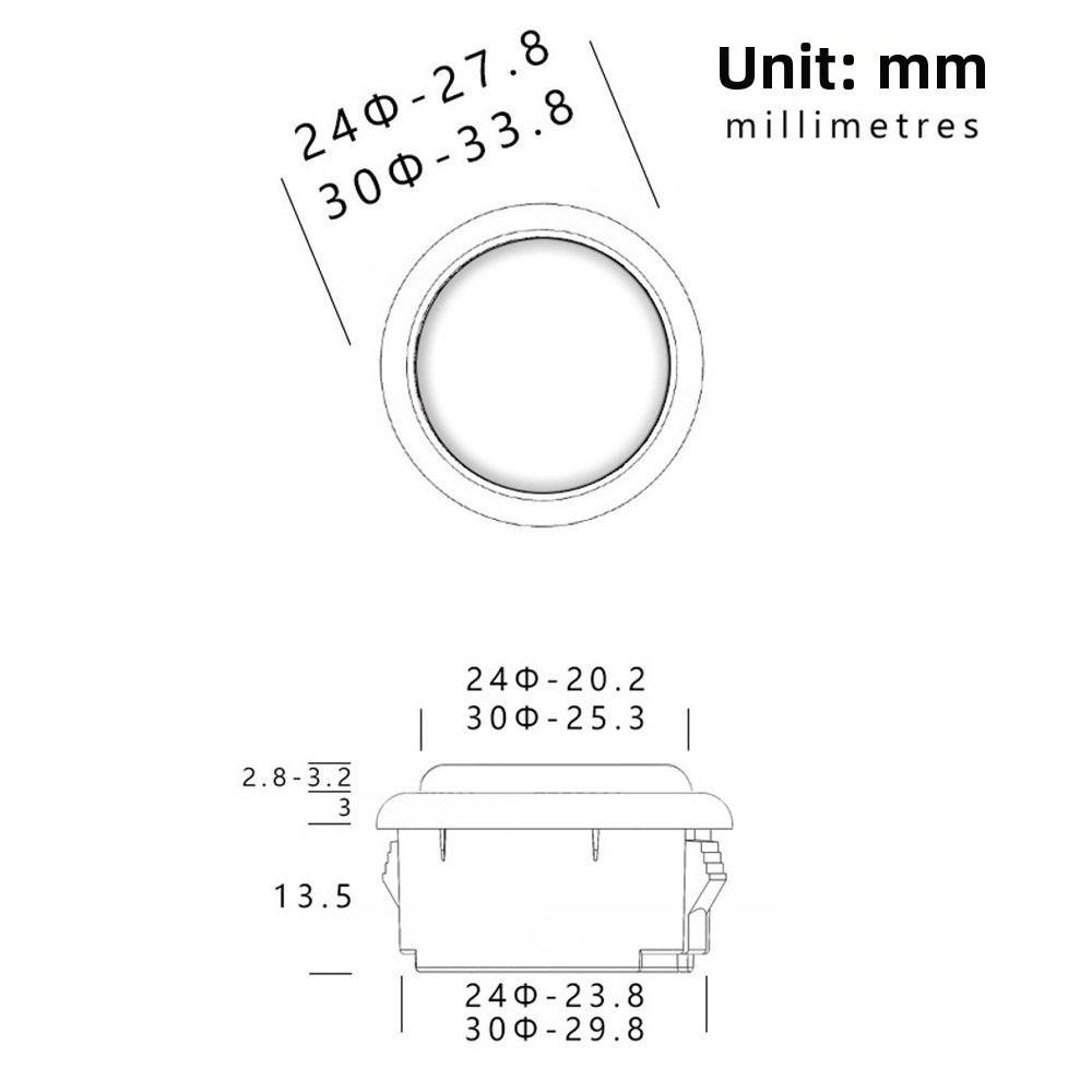 2.8mm Hot Plug Mechanical HITBOX Arcade Button for Street Fighte 6 Arcade Stick Upgrade