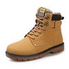 Mens Boots Autumn Winter PU Leather Plush Men Outdoor Working Safety Motorcycle Boots 2024 New Arrival
