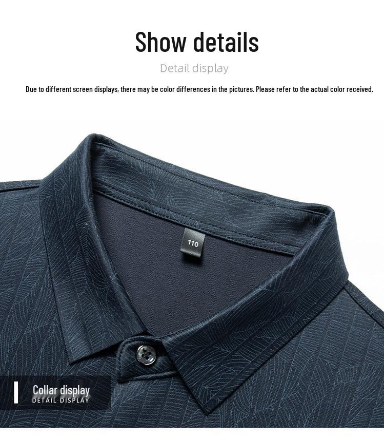 Autumn Seamless High-Elastic Men's Non-Iron Wrinkle-Resistant Long Sleeve Business Shirt