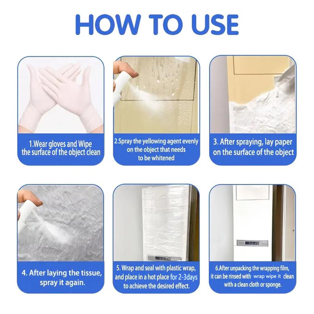 Air Conditioning Washing Machine Shell Oxidation Remover Plastic Gloss Restoration Agent Appliance Plastic Yellowing Removal