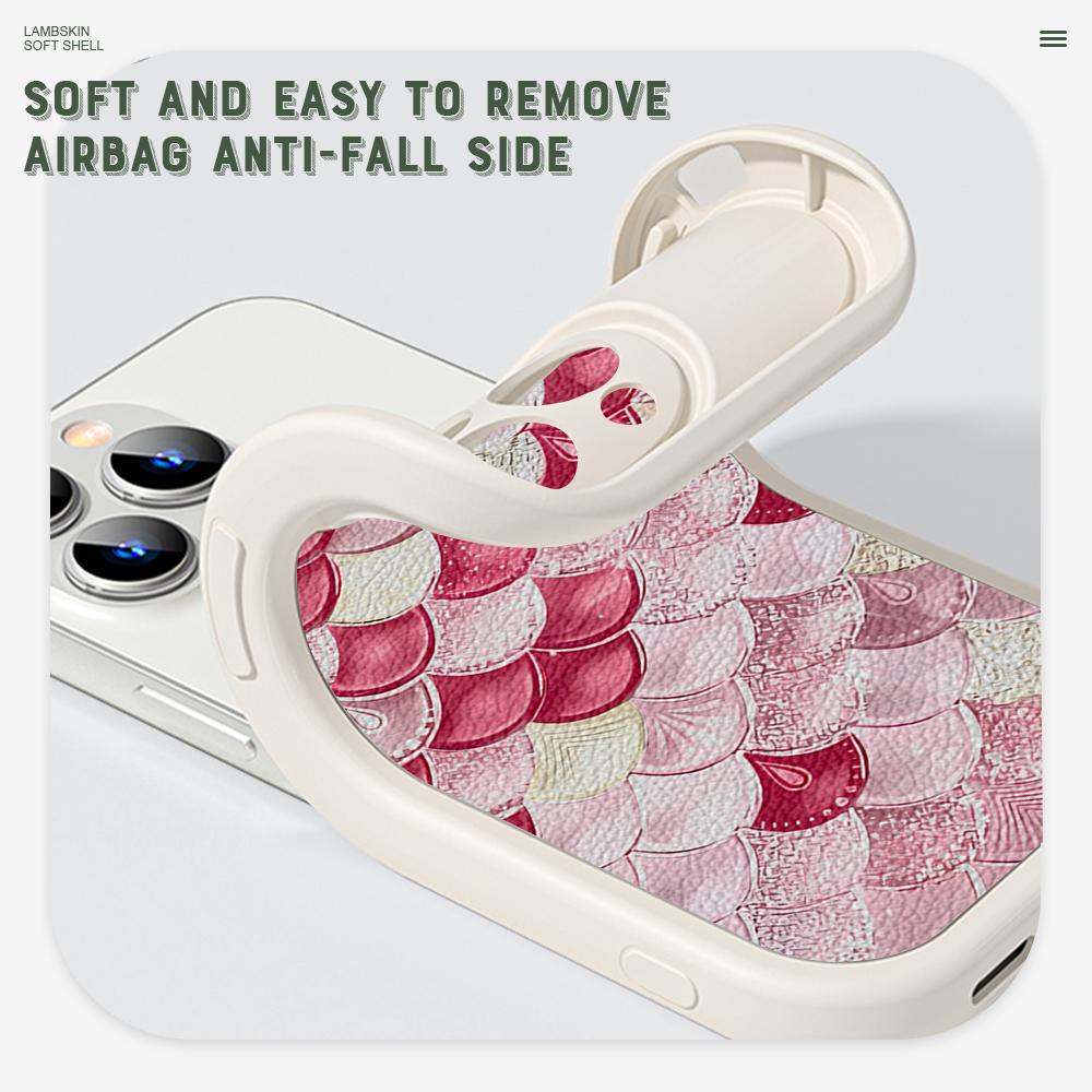 Slim Skin Feeling Pink Dragon Scale Pattern Soft Silicone PU Leather Cover Phone Case for iPhone Samsung Huawei Honor Xiaomi Redmi OPPO Realme Vivo