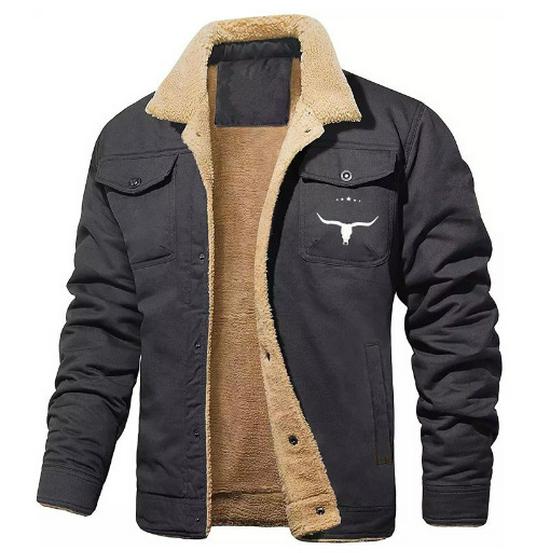 Men's Plus Velvet Autumn-Winter Cotton Workwear Coat - High Quality, European Large Size, Stylish & Handsome