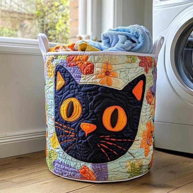 Laundry Basket With Carry Handles, Quilted Polyester Hamper for Clothes, Towels and Everyday Household Storage Needs