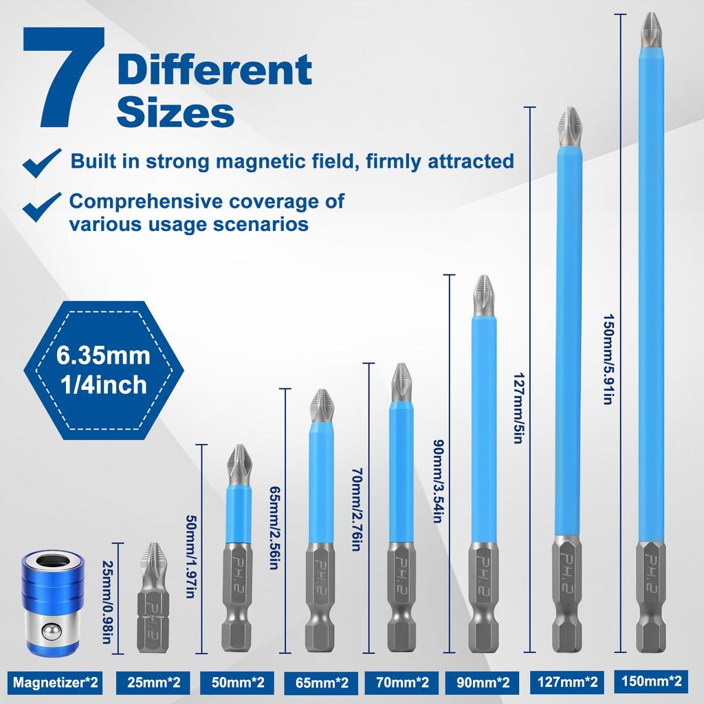 Screwdriver Drill Bit Set Magnetic Electric Screwdrivers Hex Allen Bit Versatile Magnetic Head Bit for Fixing Driver Repair Tool