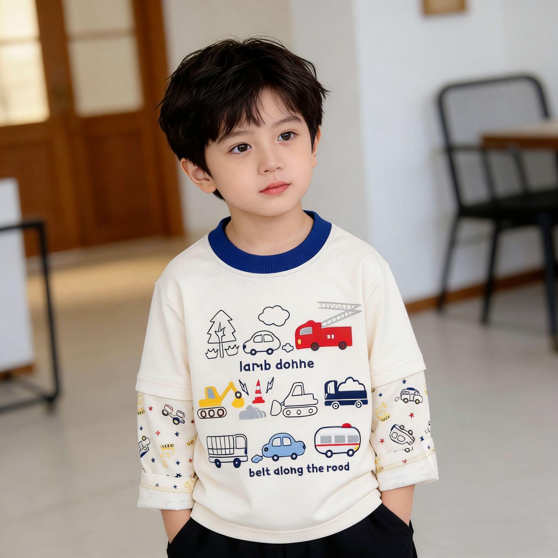 Spring 2026 Boys  Long-Sleeve T-Shirt - Toddler & Small Child Base Layer 130 cm