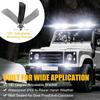 X-STYLE 84W LED Work Light, 12V/24V, Wide Angle, Round, Set of 2 (White), for Cars, Construction, and Agricultural Machinery