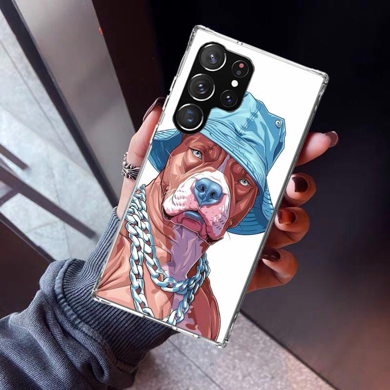 Pit Bull Pet Dog Pitbull Phone Case For Samsung Galaxy S26 S25 Edge S24 S23 Ultra S22 Plus S21 S20 FE Soft TPU Back Cover Funda
