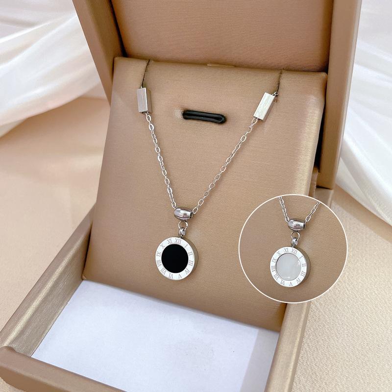 Popular Element Personality Minimalist Wind Furnace Real Gold Necklace Female Collarbone Chain