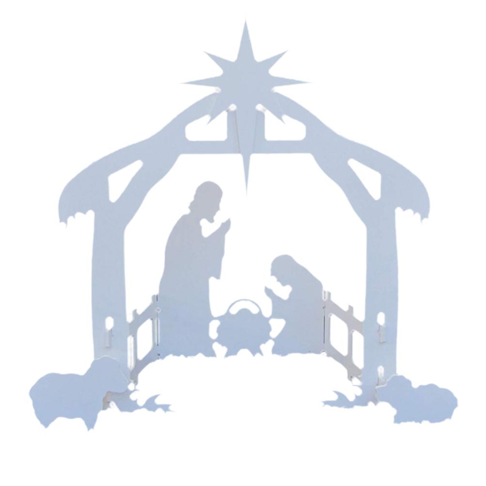 

Christian Christmas Jesus scene Courtyard grass display board Plastic board Other білий