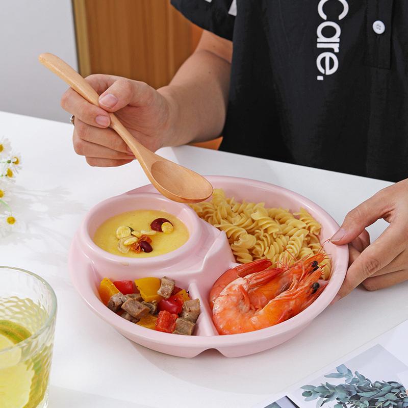 1Pcs Round Fruit Salad Plate Kitchen Breakfast Snack Dip Tray Dinner Plates Food Dishes Cake Dessert Tray Kitchen Tableware