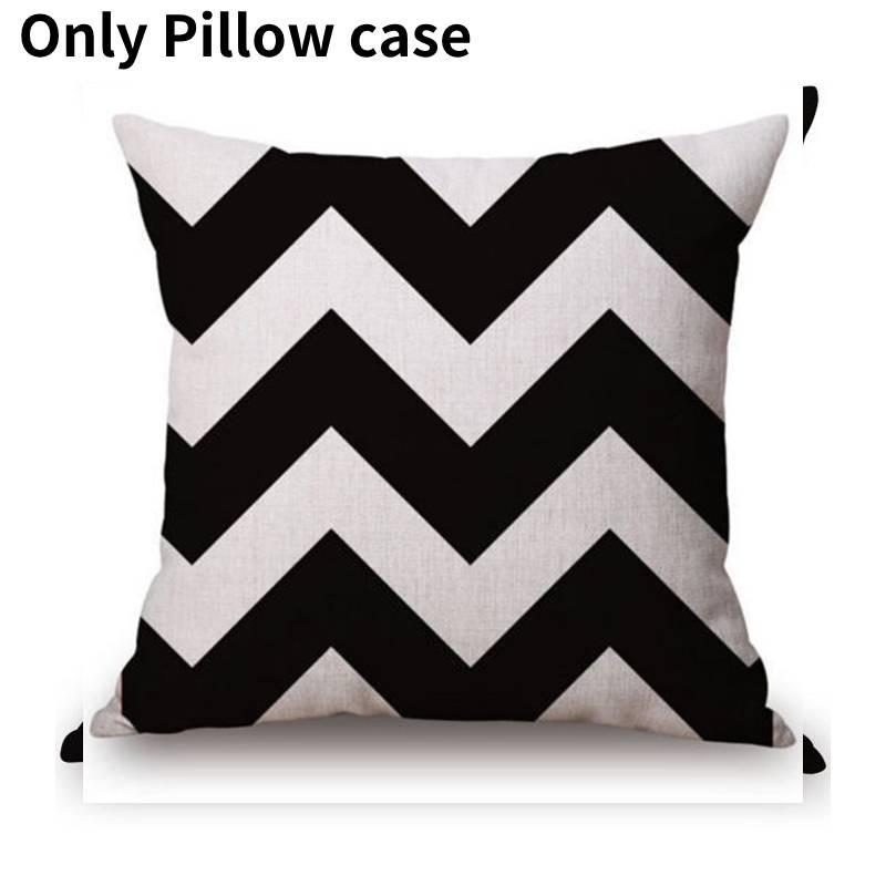Luxurious Nordic Style Black Letter Digital Print Cushion Cover For Home Decor