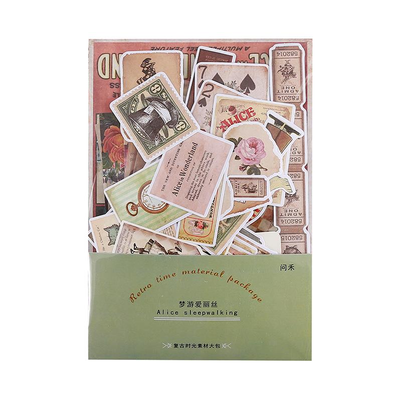 Creative Retro Sticker Art DIY Decorative Sealing Stickers Boxed Stickers