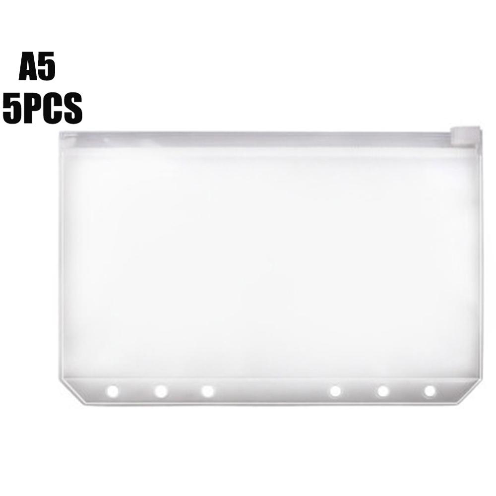 Loose Leaf PVC Zipper Transparent Folder Pouch Document Folder Binder Document File Organizer