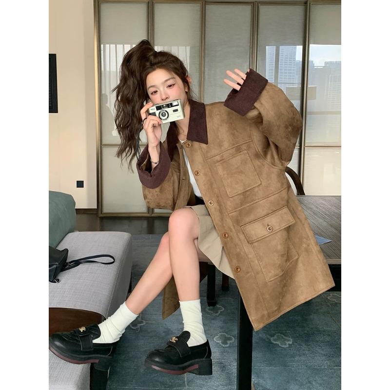 Women's Spring and Autumn New College Style Korean Casual Medium and Long Top