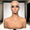 Mannequin Display Bust SkinTonedToned Hairpiece Smooth Head with Shoulders