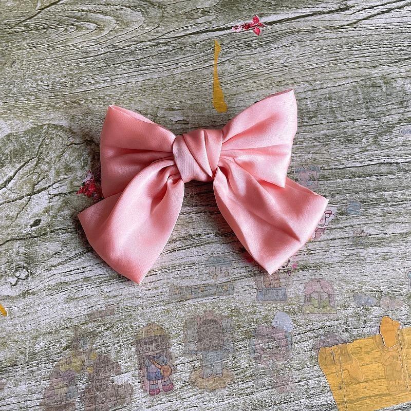 1 Stück Neue Koreanische Mode Bogen Haarnadel Einfarbig Elegante Haarspangen Kopfbedeckung Mädchen Kinder Haarschmuck