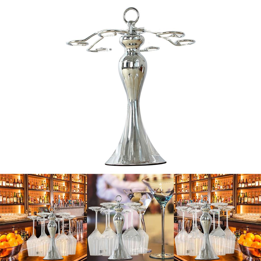 Contemporary Wine Glass Stand Wine Glass Display Stand Freestanding Tabletop Holder Suitable for Home Kitchens Bar