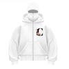 Hip Hop Double Hat Zipper Hoodie Balaclava Hooded Jacket High Street Fashion Letter Print Autumn Winter