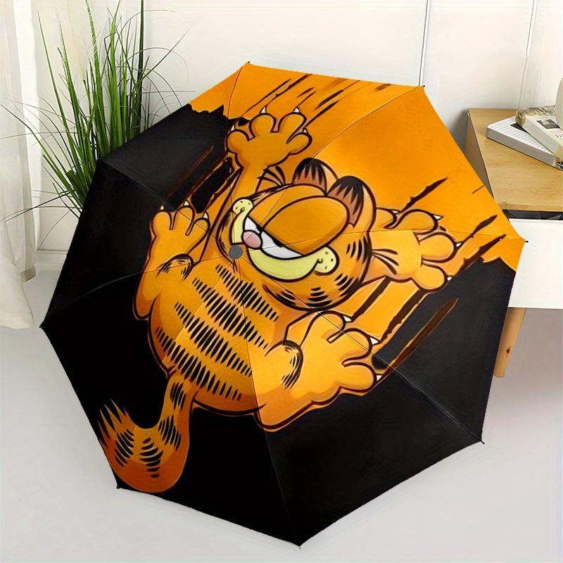 1pc Garfield Cat Windproof Automatic Umbrella, Lightweight for Women/Men, Perfect Christmas Gift A0811185