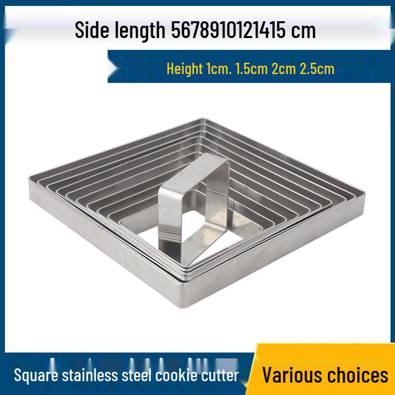 Stainless Steel Square Mousse Cake Ring Set