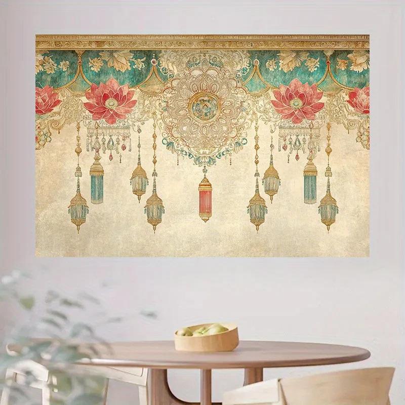 2D Flat, 1pc Indian Festival Backdrop Suitable for Diwali & Weddings - for Lotus DJH