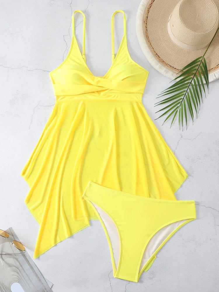 Set Bikini Sexy Costumi da Bagno Donna Tankini Monokini Costume da Bagno Due Pezzi Donna Abbigliamento da Spiaggia Costumi da Bagno Costume da Bagno Nero