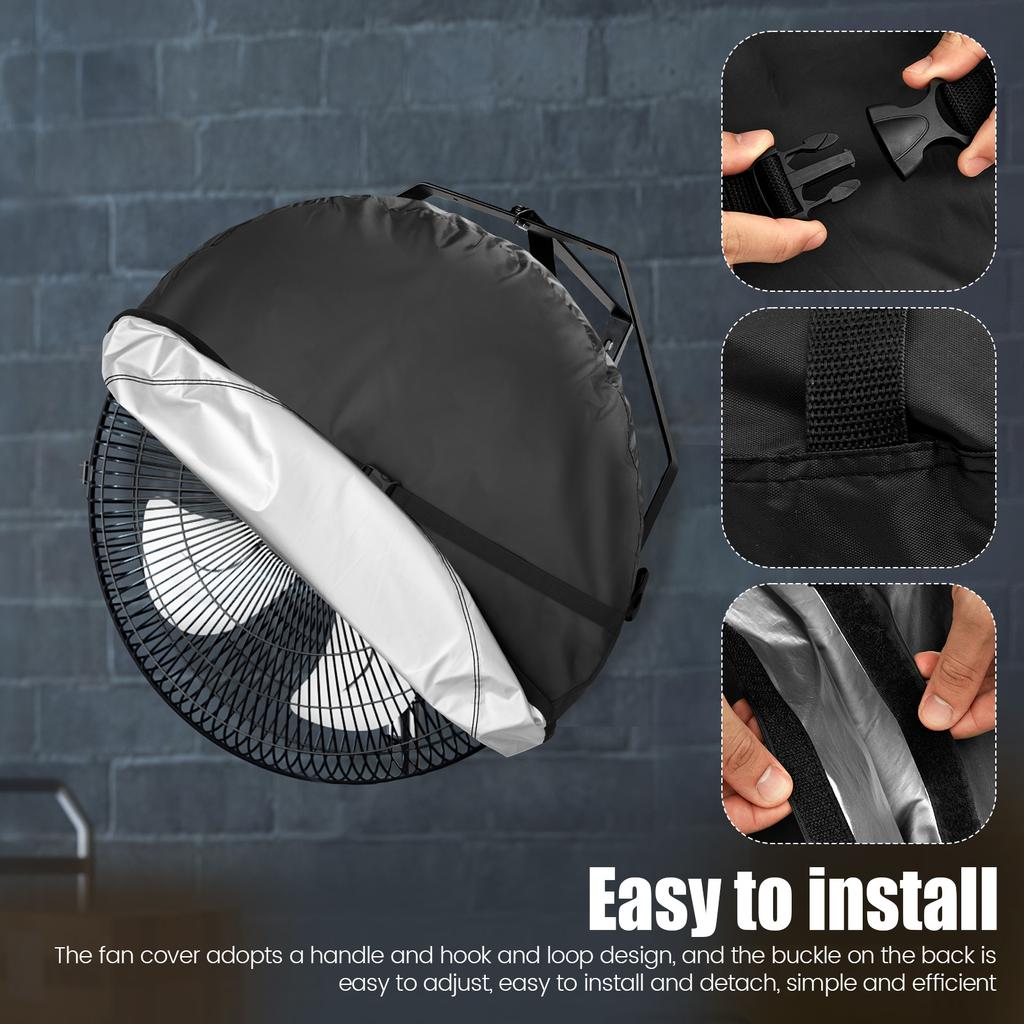 Fan Protection Cover Oxford Cloth Waterproof Dustproof Fan Cover with Storage Bag Outdoor UV Protection Industrial Fan Cover