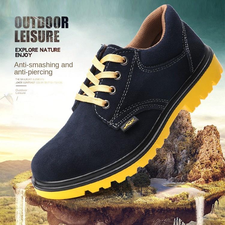 Pantofi de asigurare a muncii Pantofi de siguranță anti-zdrobire și anti-piercing Pantofi de lucru joase Pantofi izolatori din piele de vacă pentru sudare electrică