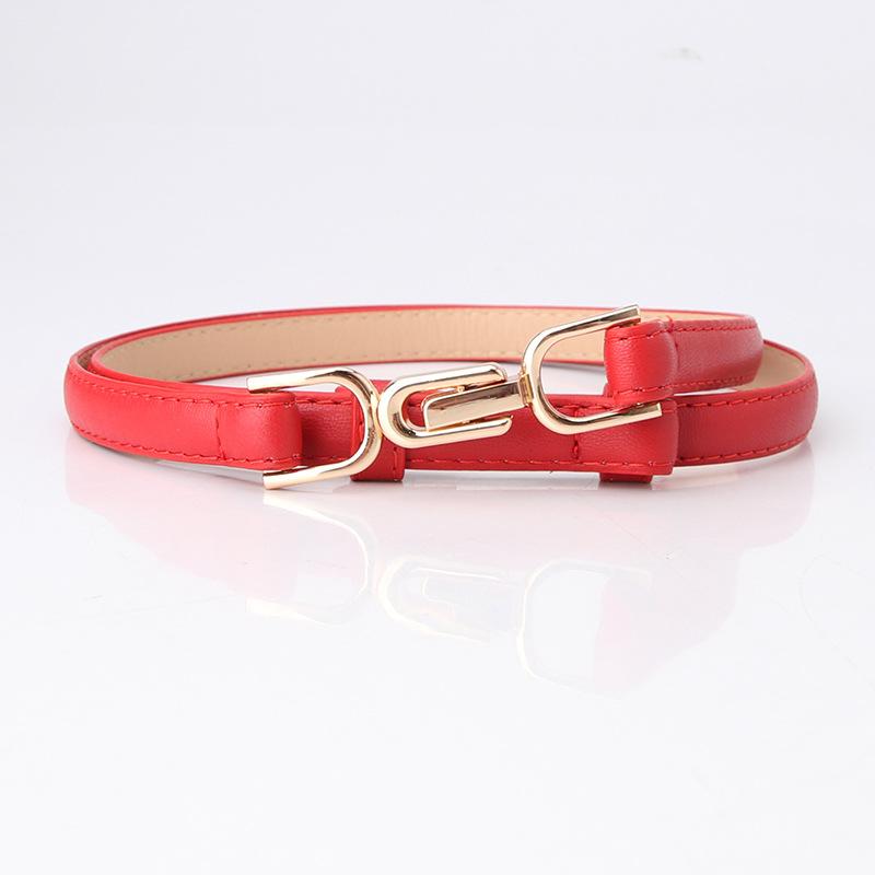 Cool Belt Female Pair Buckle Adjustable Thin Belt Simple Dress Decorative Small Belt Factory