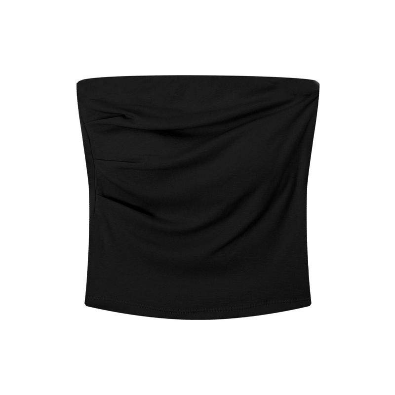 Kumikumi Pure Desire Style Sexy Temperament Pleat Tube Top Vest Women clothes Summer Slimming All-Match Belt Chest Pad Top