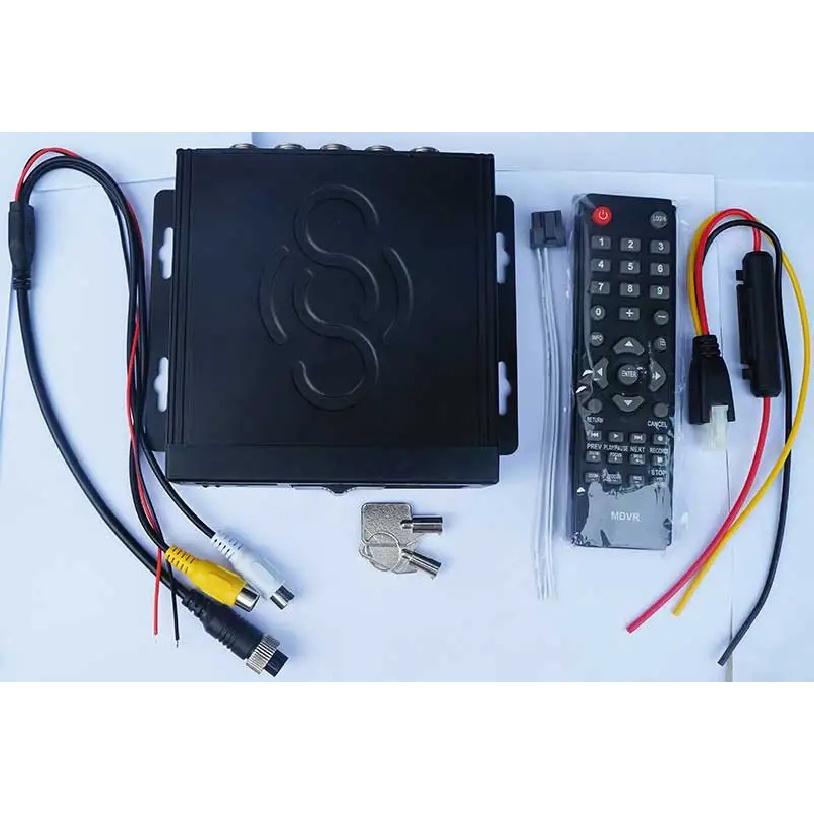 Car AHD DVR 4 Channel 1080P AHD SD Vehicle Mobile DVR Video Recorder Real-Time View Monitor 12-36V