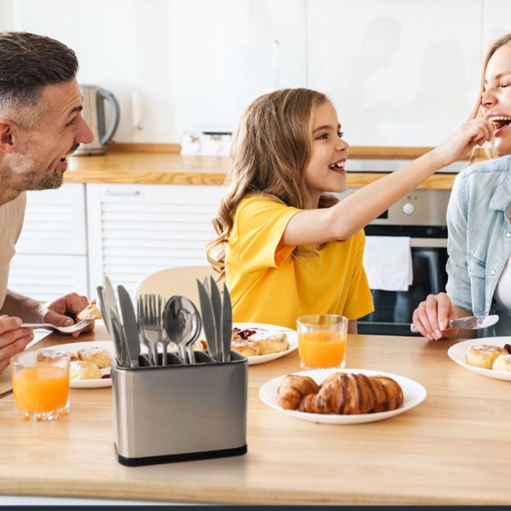 Compartment Kitchen Cutlery Organizer Drainable Chopstick Shelf Box Spoon Storage Rack  Shovel