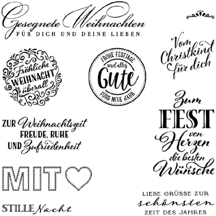 5 Stück Klarer Silikonstempel für Geburtstags Kartenherstellung Scrapbooking Deutsche Sprüche und Blumenstempel für Bastelverzierungen