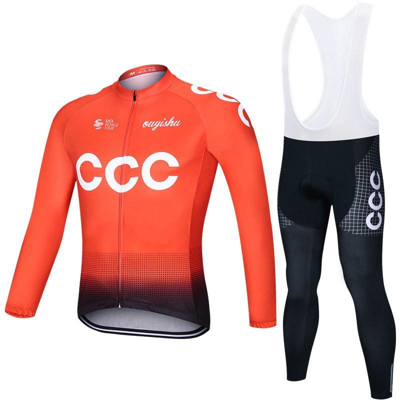 Herren Damen Radsport Trikot Trägerhose Set Atmungsaktiv Langarm Rennrad Outfit