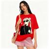Maglietta Anime Sailor Moon Vintage Unisex Donna Larga Cotone Streetwear Top Casual Estiva Grafica Oversize Y2k Abbigliamento Unisex